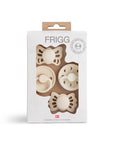Product Image of 4 Cream pacifiers packaged into a Moonlight Cream Baby's First Pacifier Set on a white background.