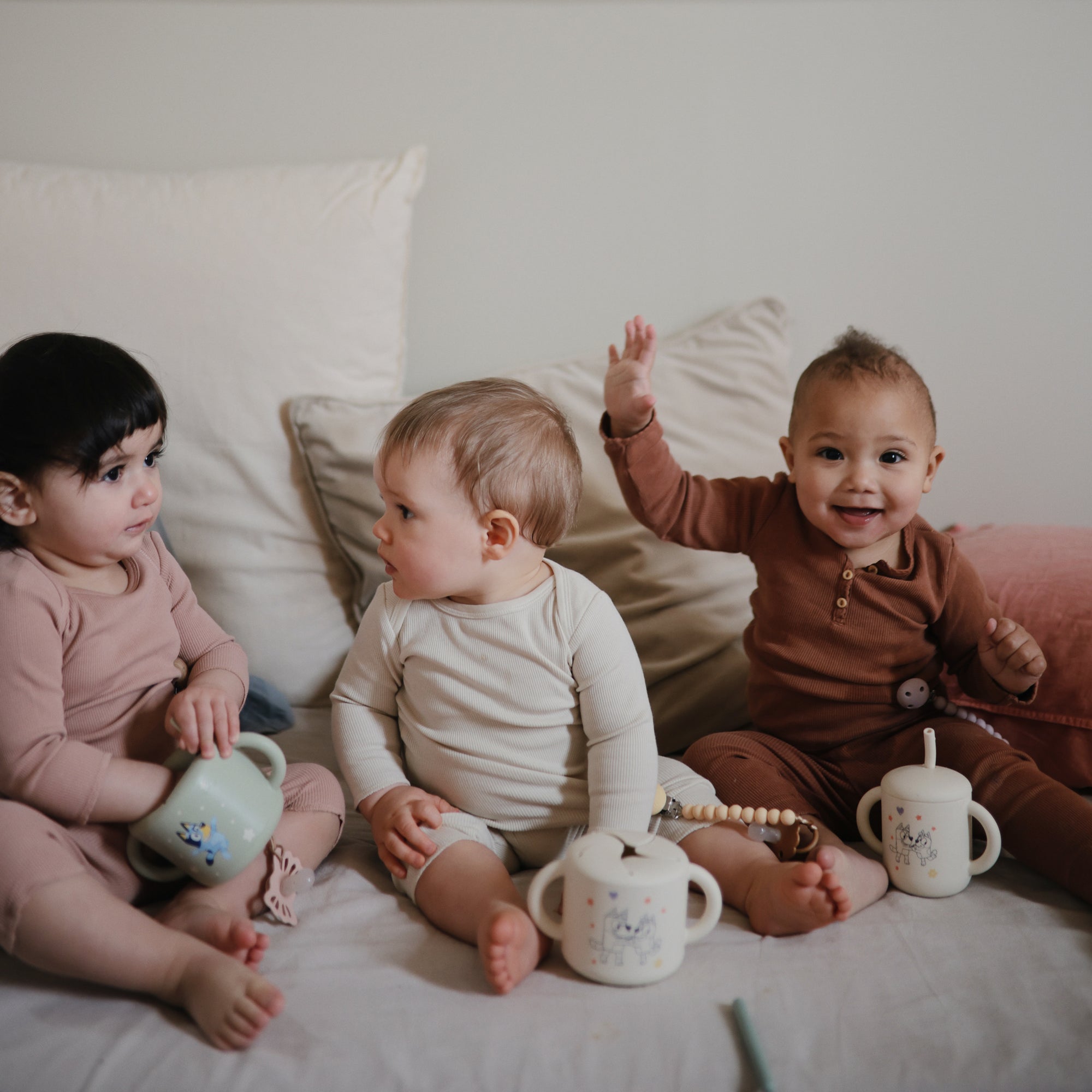 Bluey x Mushie Silicone Training Cup + Straw