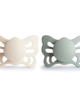 FRIGG Butterfly Anatomical Silicone Pacifier 2-Pack (0-6 Months)