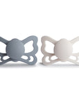 FRIGG Butterfly Anatomical Silicone Pacifier 2-Pack (6-18 Months)