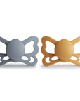 FRIGG Butterfly Anatomical Silicone Pacifier 2-Pack (6-18 Months)