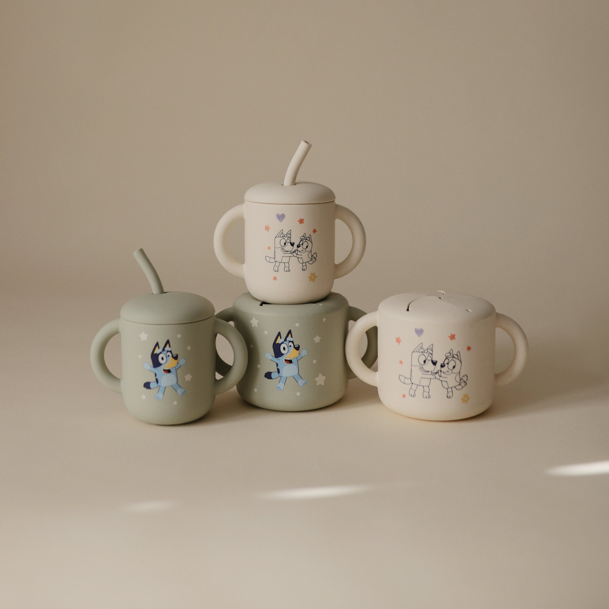 Bluey x Mushie Silicone Training Cup + Straw