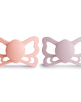 FRIGG Butterfly Anatomical Silicone Pacifier 2-Pack (6-18 Months)
