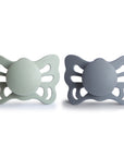 FRIGG Butterfly Anatomical Silicone Pacifier 2-Pack (0-6 Months)