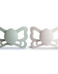 FRIGG Butterfly Anatomical Silicone Pacifier 2-Pack (6-18 Months)