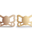 FRIGG Butterfly Anatomical Silicone Pacifier 2-Pack (6-18 Months)