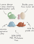 Dino Mold Free Bath Play Set