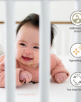 Babyletto Pure Core Crib Mattress w/ Hybrid Quilted Waterproof Cover (2-Stage)