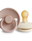 FRIGG Rope Natural Rubber Pacifier 2-Pack