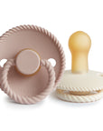 FRIGG Rope Natural Rubber Pacifier 2-Pack