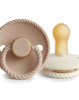 FRIGG Rope Natural Rubber Pacifier 2-Pack