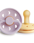 FRIGG Moon Natural Rubber Pacifier 2-Pack
