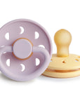FRIGG Moon Natural Rubber Pacifier 2-Pack