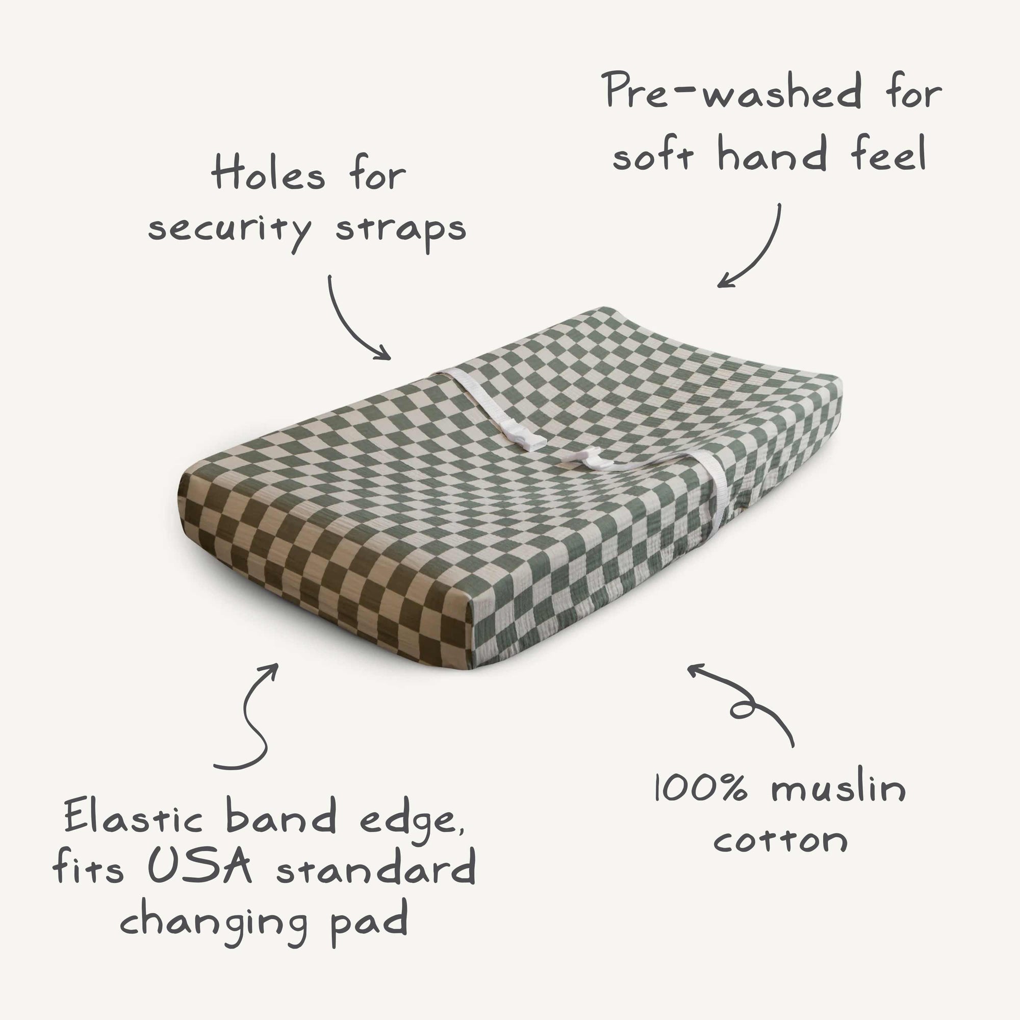 Extra Soft Muslin Changing Pad Cover