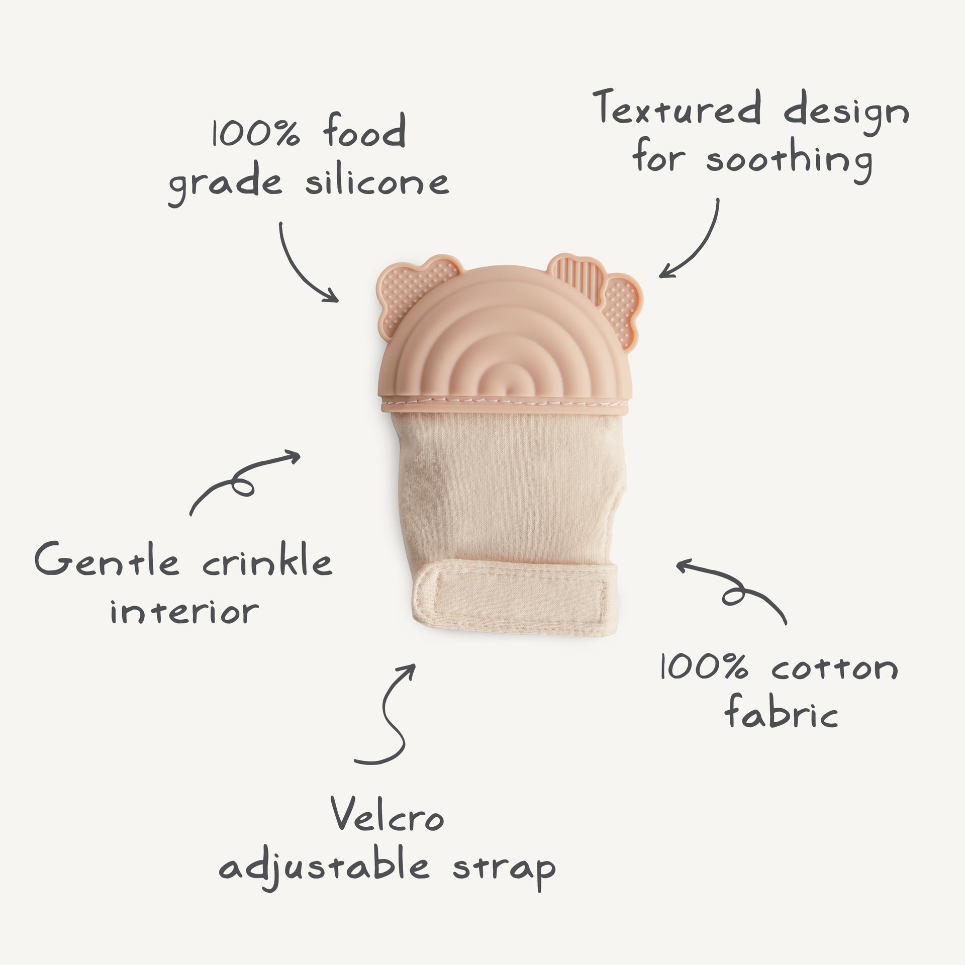 Rainbow Teething Mitten – Mushie