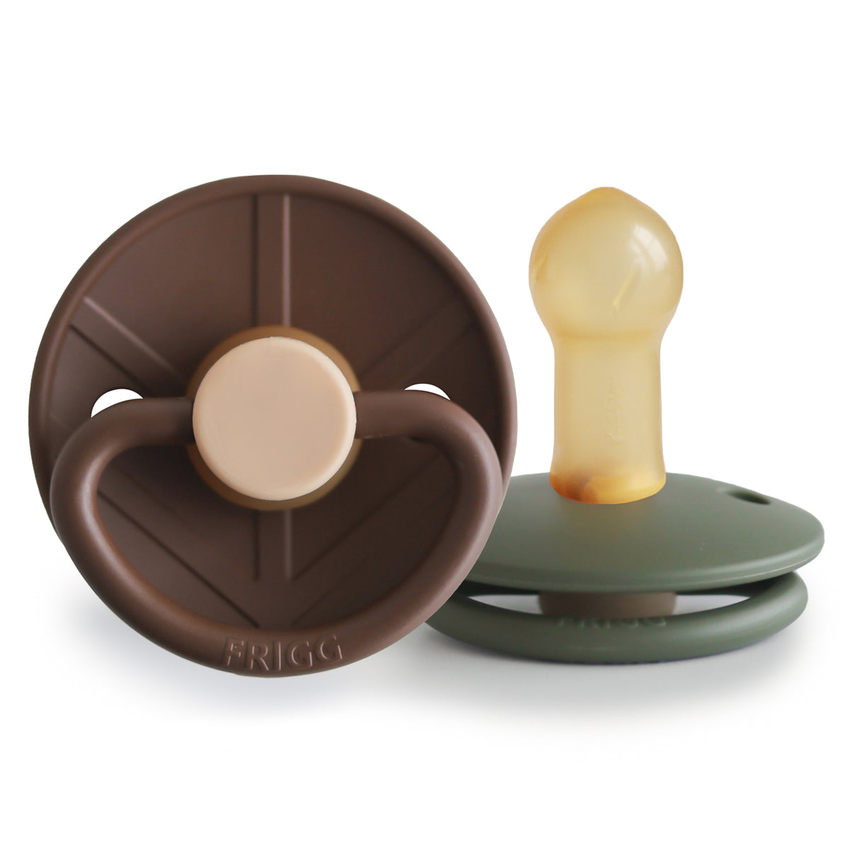 Tan Pacifier FRIGG Little Viking Natural Rubber Pacifier 2-Pack – Mushie