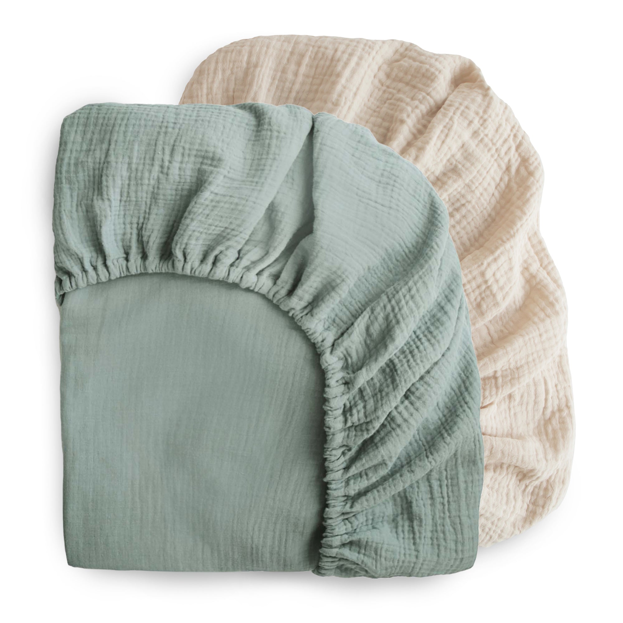 Extra Soft Muslin Crib Sheet 2 Pack Mushie