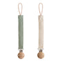 Linen Pacifier Clip 2-Pack