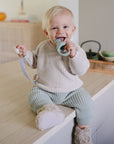 Linen Pacifier Clip 2-Pack