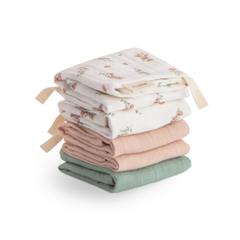 Muslin Cotton Washcloth 5-Pack – Mushie