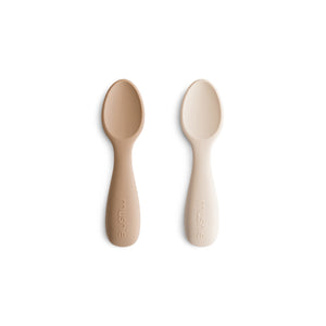 Mushie Silicone Toddler Starter Spoons (2-Pack) — Lullaby Baby