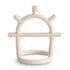 The mushie No-Drop Sensory Teether is a cream-colored, arch-shaped silicone teether with five textured knobs and an open handle—perfectly designed for baby's little hands.