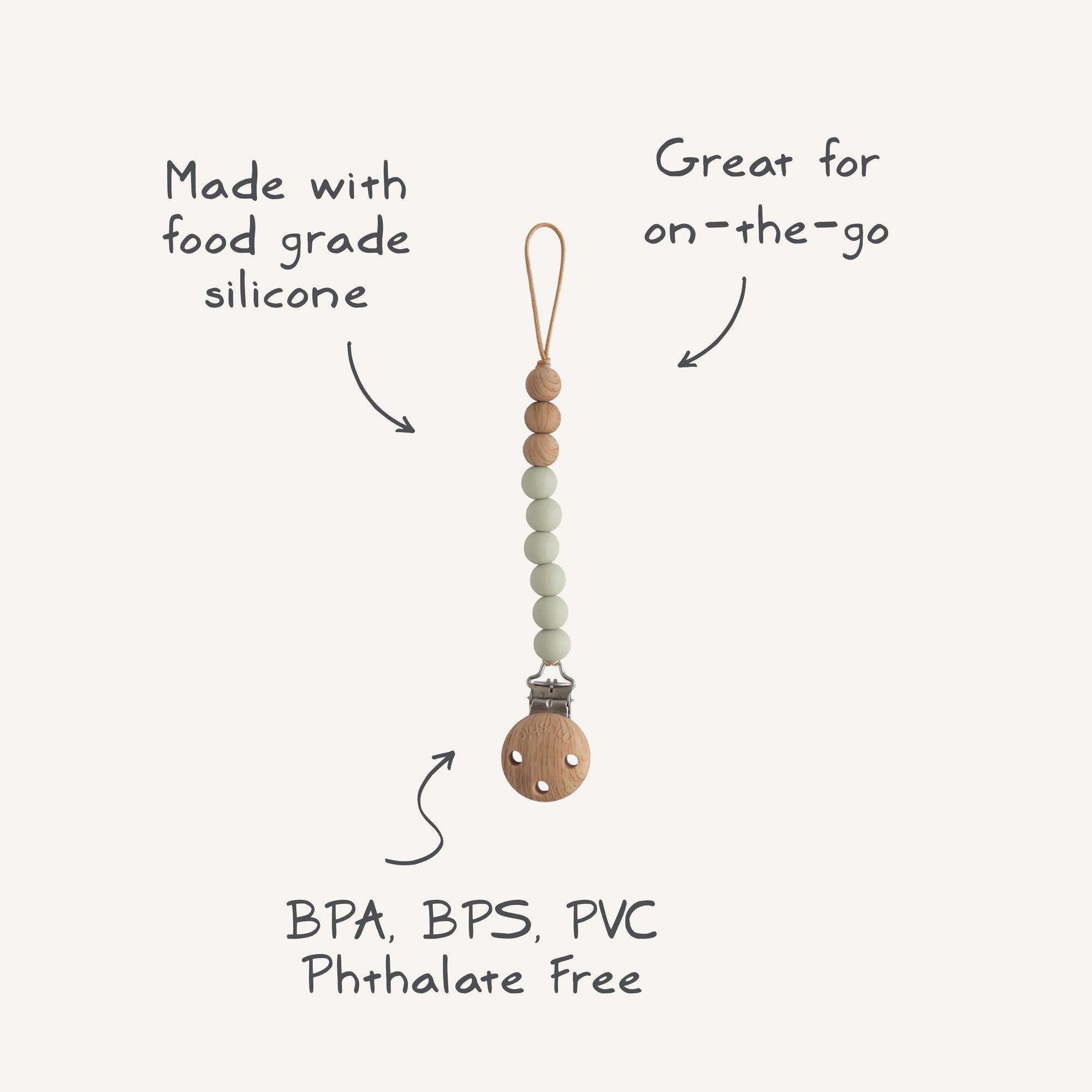 Silicone Pacifier Clip | Eva