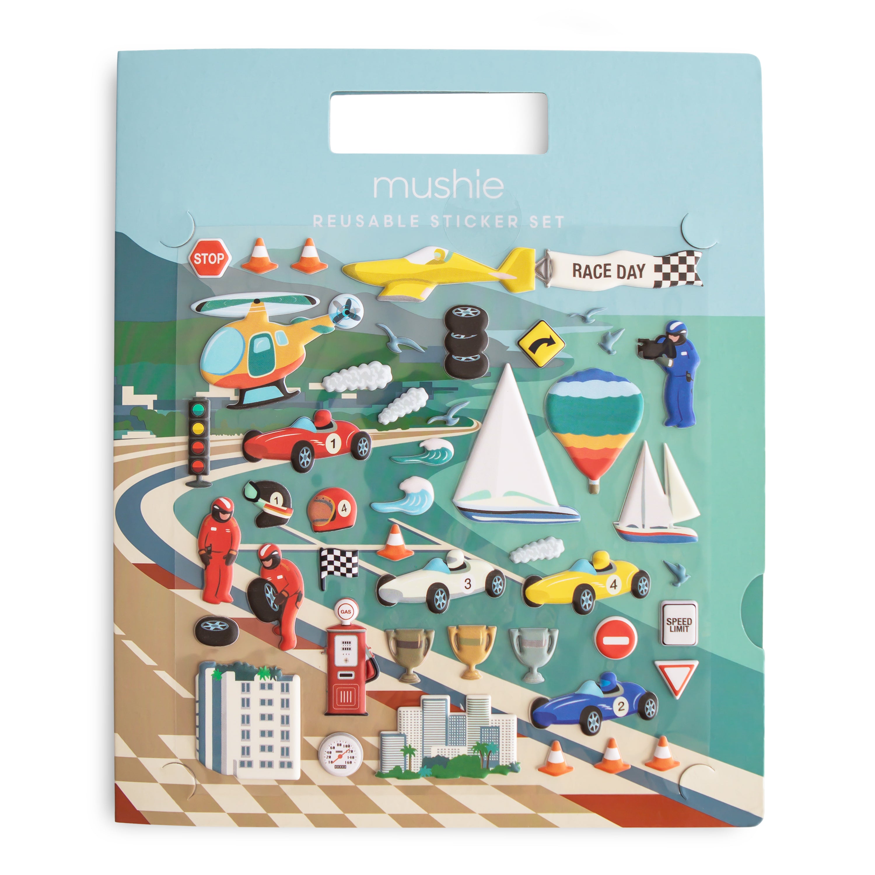 Reusable Sticker Set (Race Cars) – Mushie