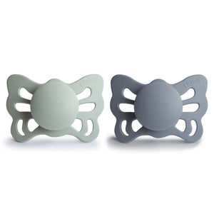 FRIGG Butterfly Anatomical Silicone Pacifier 2-Pack (0-6 Months)