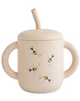 Silicone Training Cup + Straw