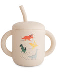 Silicone Training Cup + Straw