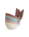 Mushie Whale Bath Stackers in Original color, bowl-shaped toys on a white background.