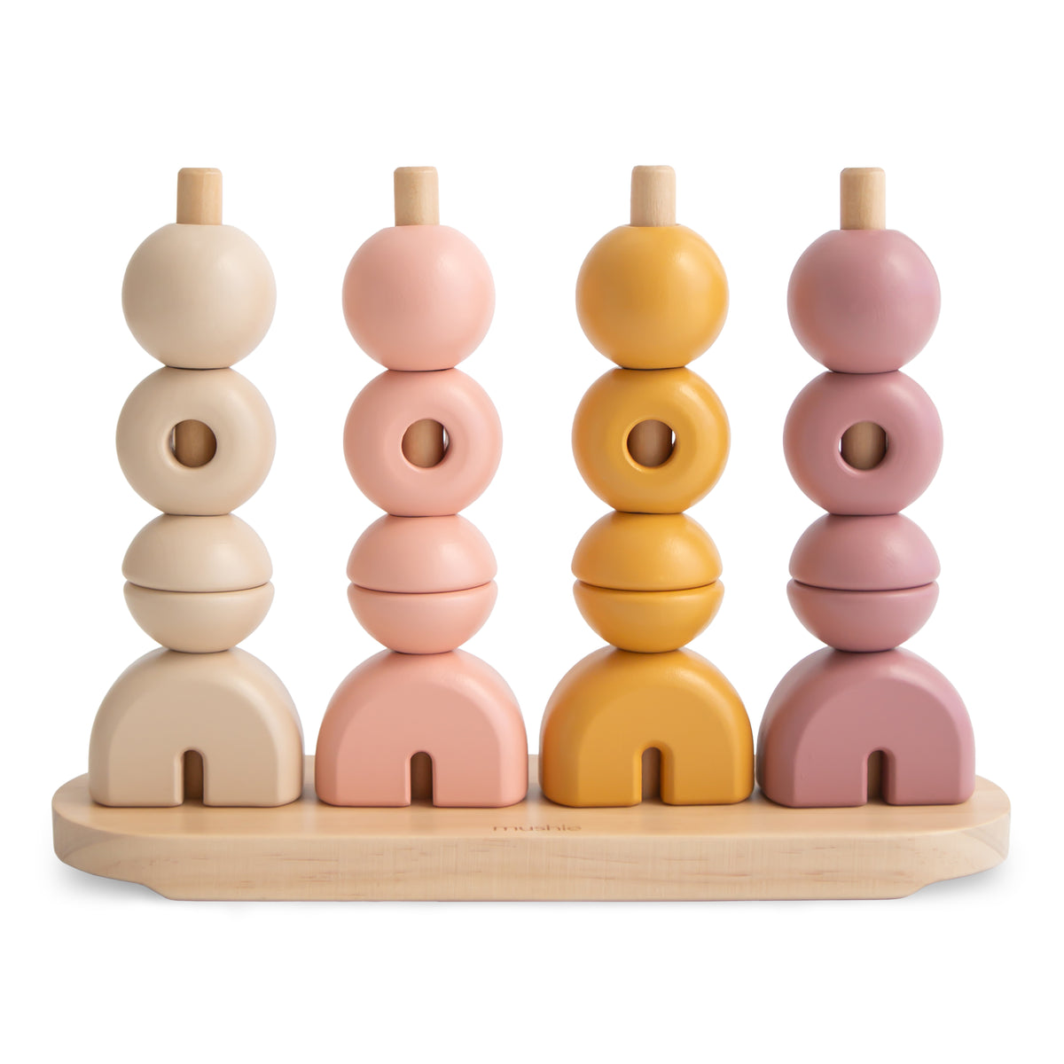 Wooden Multi Shape Stacker – Mushie