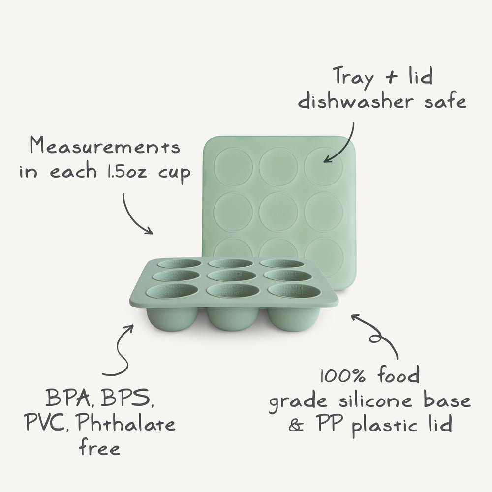 Silicone Baby Food Freezer Tray With Lid