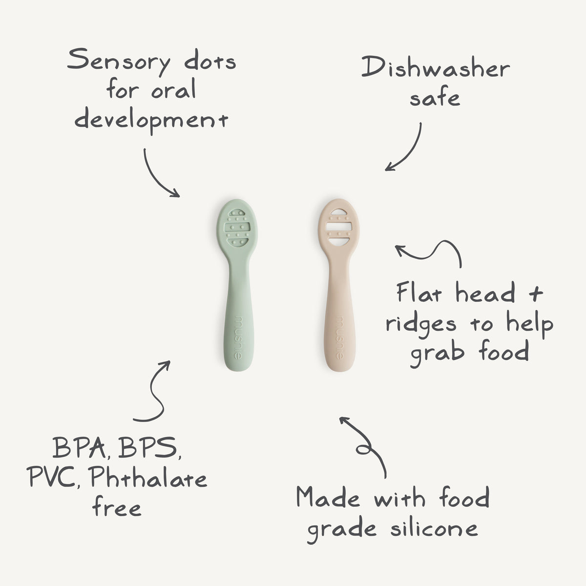 First Feeding Baby Spoons – Mushie