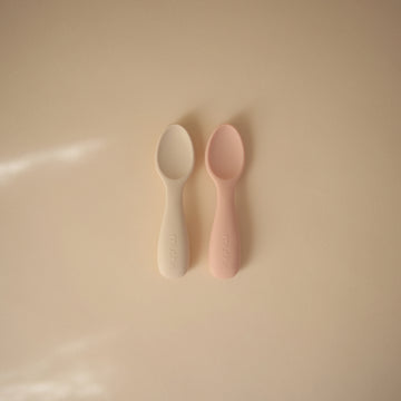 Mushie - Silicone Baby Spoons - 2pcs - Pale Daffodil