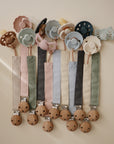 Linen Pacifier Clip 2-Pack