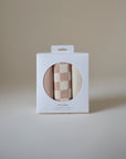 Mushie Changing Pad Liners—set of 2 organic cotton muslin cloths, checkered & solid.