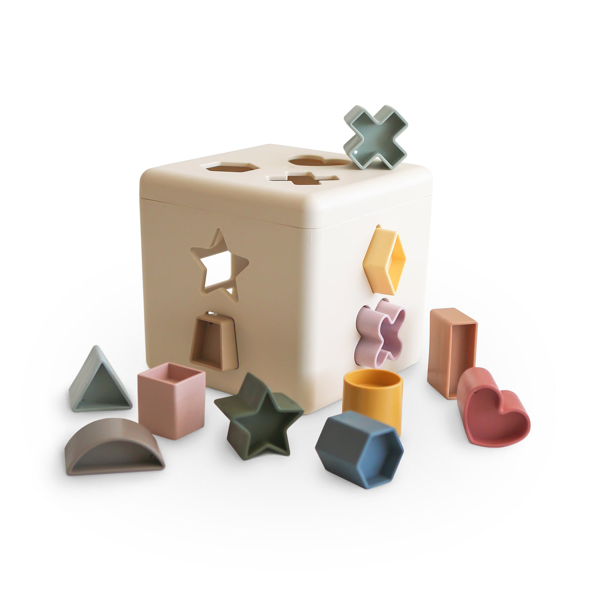 mushie Baby Shape Sorting Box