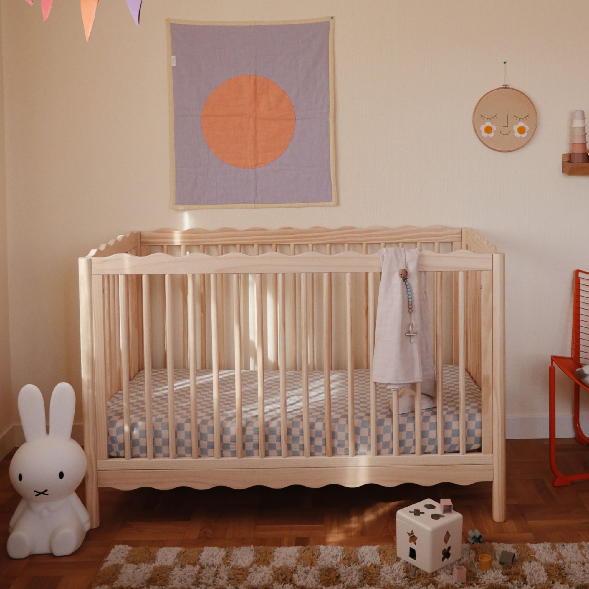 babyletto x Mushie Swell 4-in-1 Convertible Crib with Toddler Bed Conversion Kit