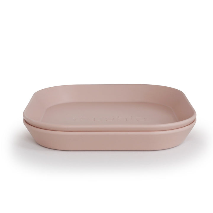 Square Dinnerware Plates, Set of 2 (Blush)