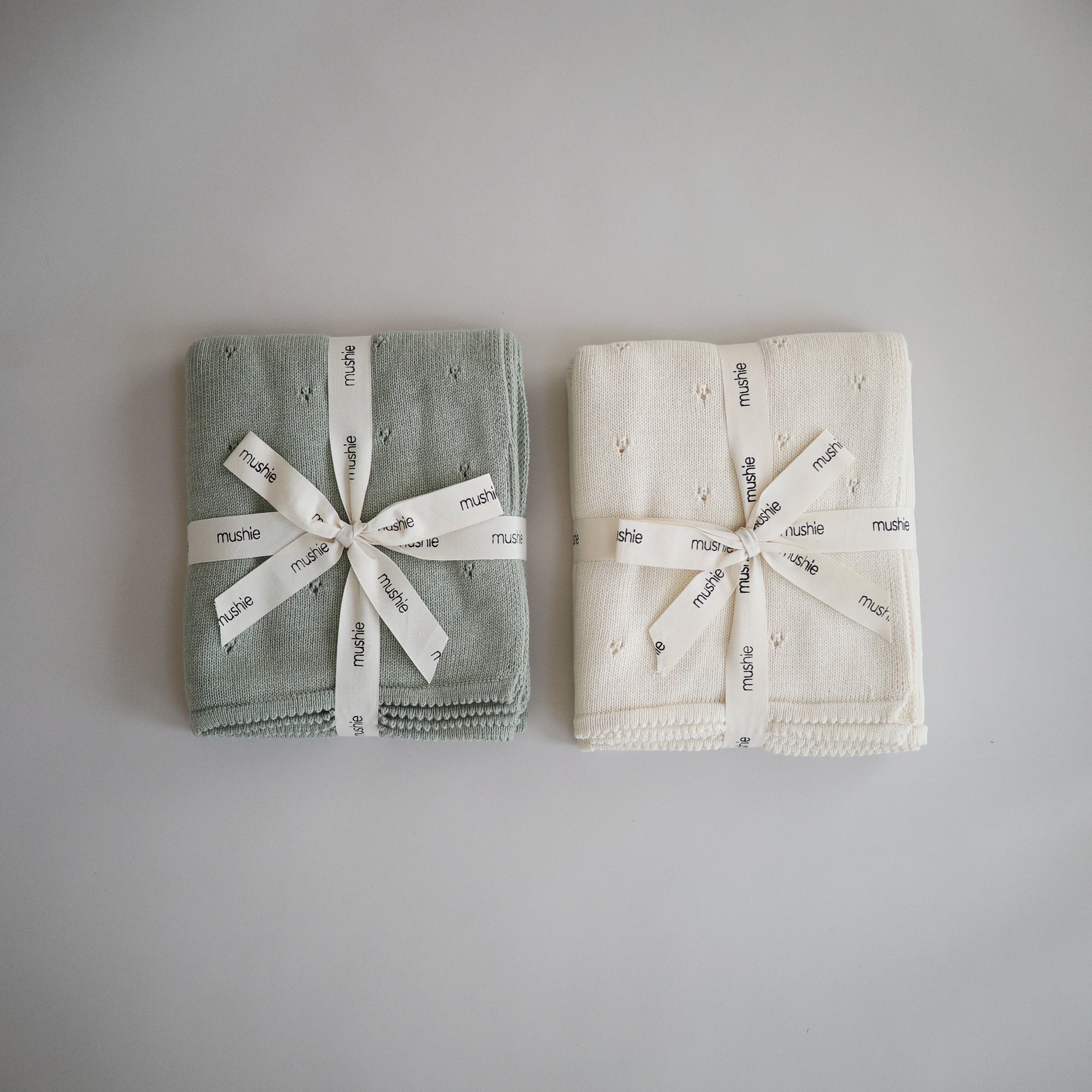 Knitted Pointelle Baby Blanket