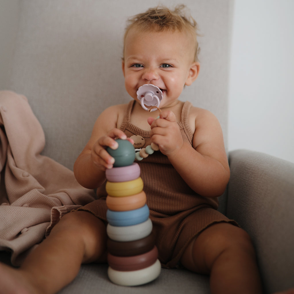 Mushie Baby Stacking Rings Toy