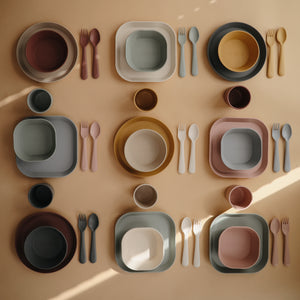 Square Dinnerware Plates, Set of 2