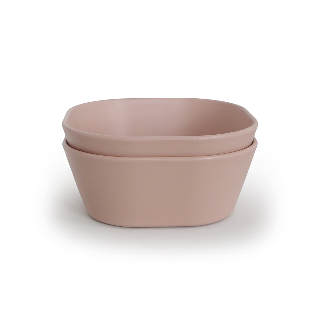 Mushie Round Dinnerware Bowls for Kids | Made in Denmark, Set of 2 (Powder Blue)