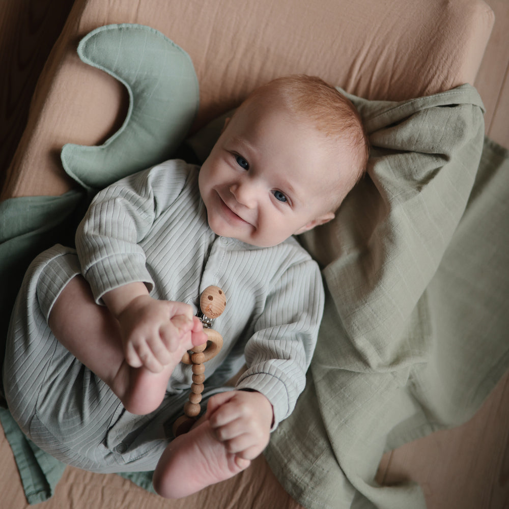 Lulu moon Muslin Loveys for Babies - Baby Security Blanket One Size, Cream