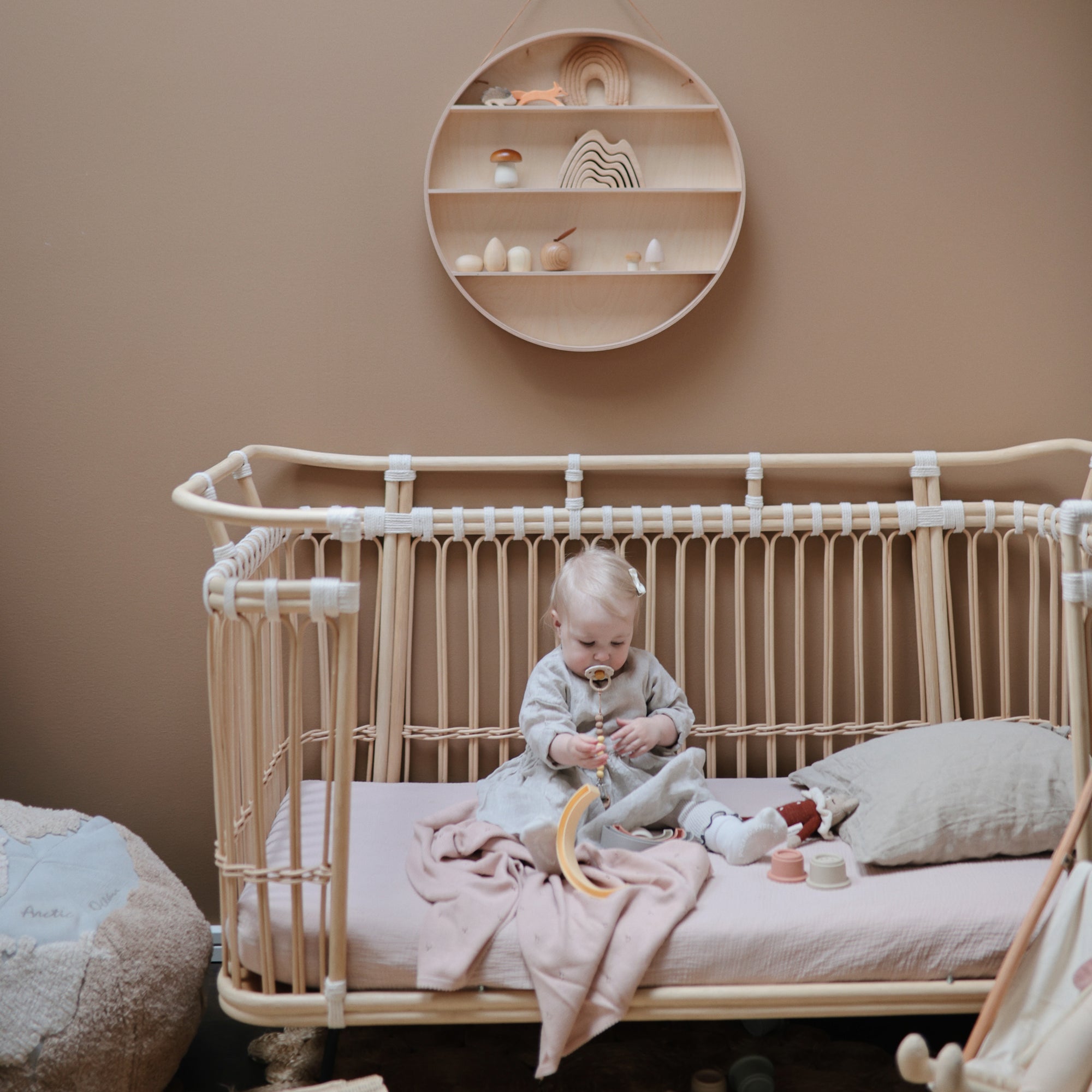 Knitted Pointelle Baby Blanket