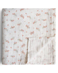 Pink Flowers Organic Cotton Swaddle