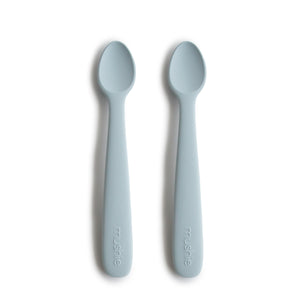Mushie Silicone Feeding Spoons Powder Blue
