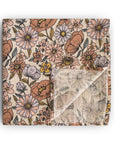 Retro Flowers Organic Cotton Swaddle